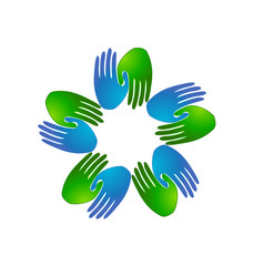 Obraz premium Teamwork handshake hands icon