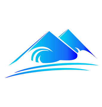 Blue mountain icon
