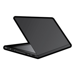 laptop computer sideview icon image vector illustration design 