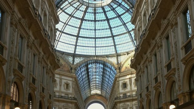 Walking in Galleria Vittorio Emanuele II, gallery, Milano, Milan, Lombardy, Italy
