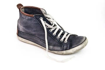 Old used footwear