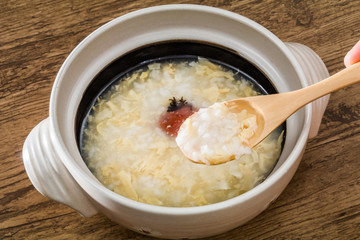 たまご粥　 Japanese cuisine rice porridge