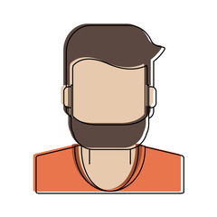 Man faceless avatar icon vector illustration graphic design