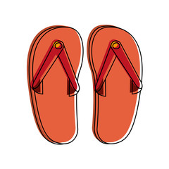 Flip flops sandals icon vector illustration graphic design