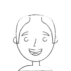 the face old man profile avatar of the grandfather sketch vector illustration