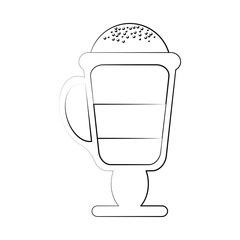 Capuccino delicious cup icon vector illustration graphic design