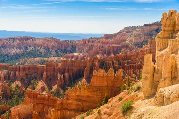 Poster Canyon Scenic view of beautiful red rock hoodoos and the Amphitheater from Sunset Point, Bryce Canyon National Park, Utah, United States