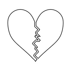 broken heart  vector illustration