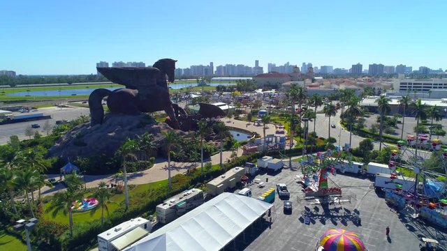 Drone footage Broward County Fair Hallandale FL 4k 60p