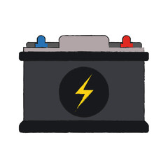 Car battery isolated icon vector illustration graphic design