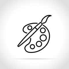 art brush icon on white background