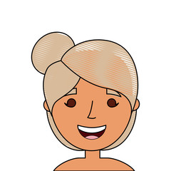 old woman face lady grandma cartoon vector illustration