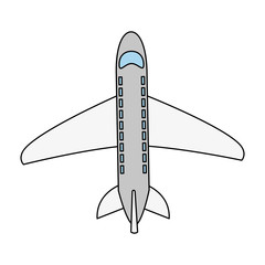 Airplane jet symbol icon vector illustration graphic design