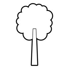 tree natural botanical ecology forest vector illustration outline