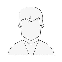 Man faceless avatar icon vector illustration graphic design