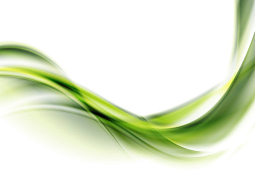 Bright green abstract flowing dynamic waves background