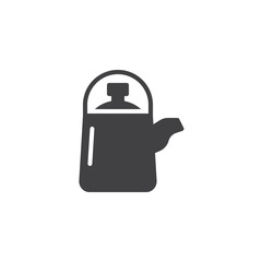 Obraz premium Kettle icon vector, filled flat sign, solid pictogram isolated on white. Symbol, logo illustration