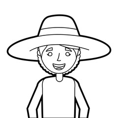 old woman portrait lady grandma cartoon vector illustration