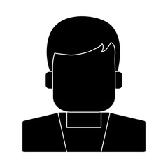 Man faceless avatar icon vector illustration graphic design