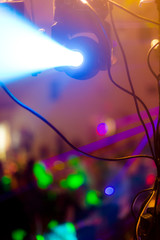 Obraz na płótnie Canvas Disco party colourful spotlights