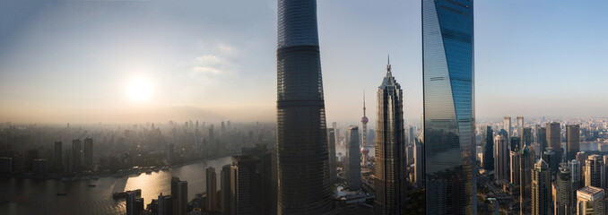 Obraz premium Shanghai Skyline Panorama