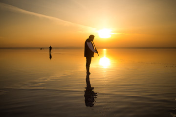 sunset and photo shoot in salt lake