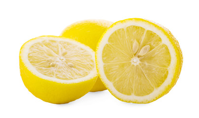 Fresh lemon isolated on white background