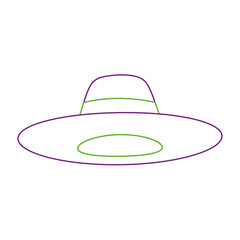 hat accessory fashion object vintage design image vector illustration