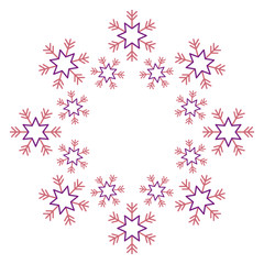 christmas snowflake season motif design vector illustration