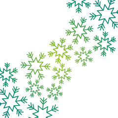 christmas snow flake falling card decoration vector illustration