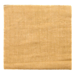 Sackcloth or burlap texture isolated on white background