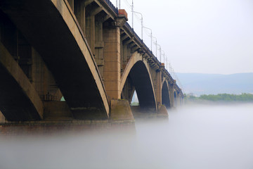 The Bridge aver the Yenisey River.  Krasnoyarsk.