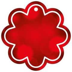 decorative christmas label bright blur circle design vector illustration