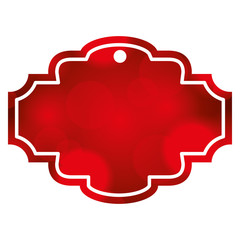 decorative christmas label bright blurred design vector illustration