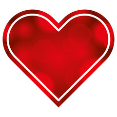 decorative heart blurred bright romantic love image vector illustration