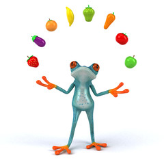 Fun frog - 3D Illustration