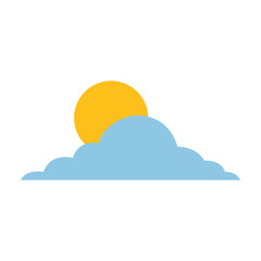 sun cloud day sky natural climate vector illustration