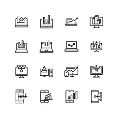 Web analytics flat icon