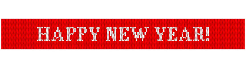 happy new year knitted