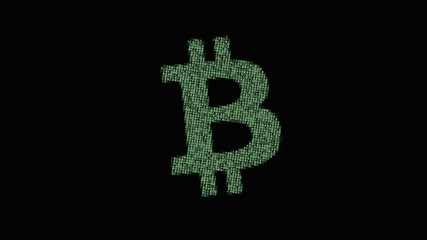 Bitcoin Background Code Blockchain / Cryptocurrency Concept 