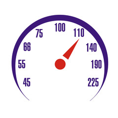 Speedometer scale vector illustration.