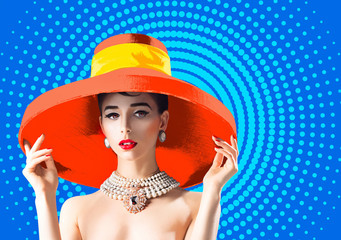 Girl in a pop art style