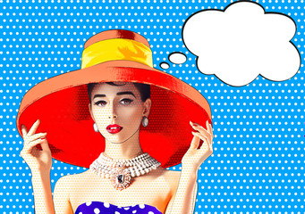 Girl in a pop art style