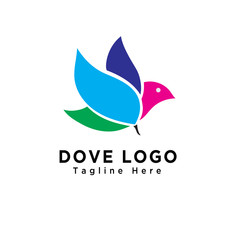 leaf flower bird logo