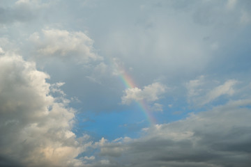 Fototapeta na wymiar Rainbow above the clouds
