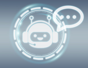 Chatbot illustration 3D rendering
