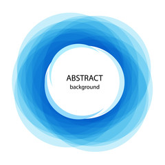 Abstract background with blue circles. Vector illustration abstract banner for web and print. 