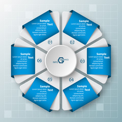 Abstract 3D Paper Infographics
