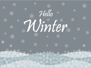 Hello winter holiday season background