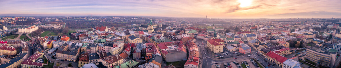 Lublin z lotu ptaka - obrazy, fototapety, plakaty